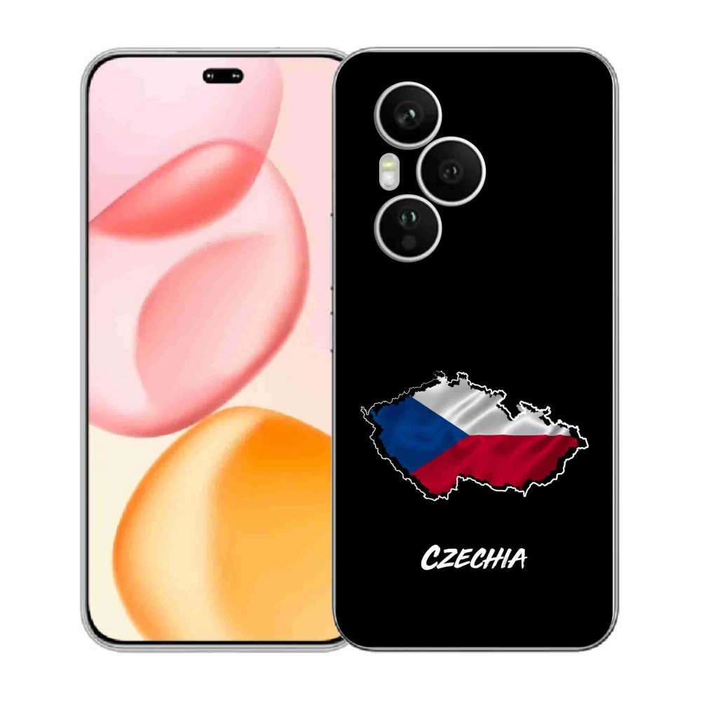 Gelový kryt mmCase na Honor 400 Pro - Czechia černé pozadí