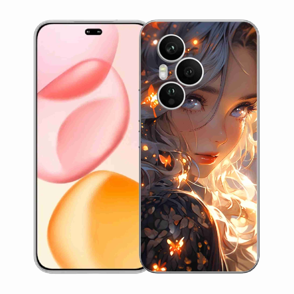 Gelový kryt mmCase na Honor 400 Pro - dívka a motýli