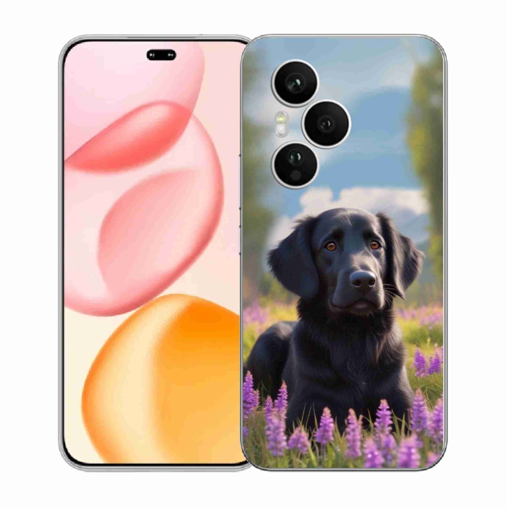 Gelový kryt mmCase na Honor 400 Pro - elegantní černý retrívr