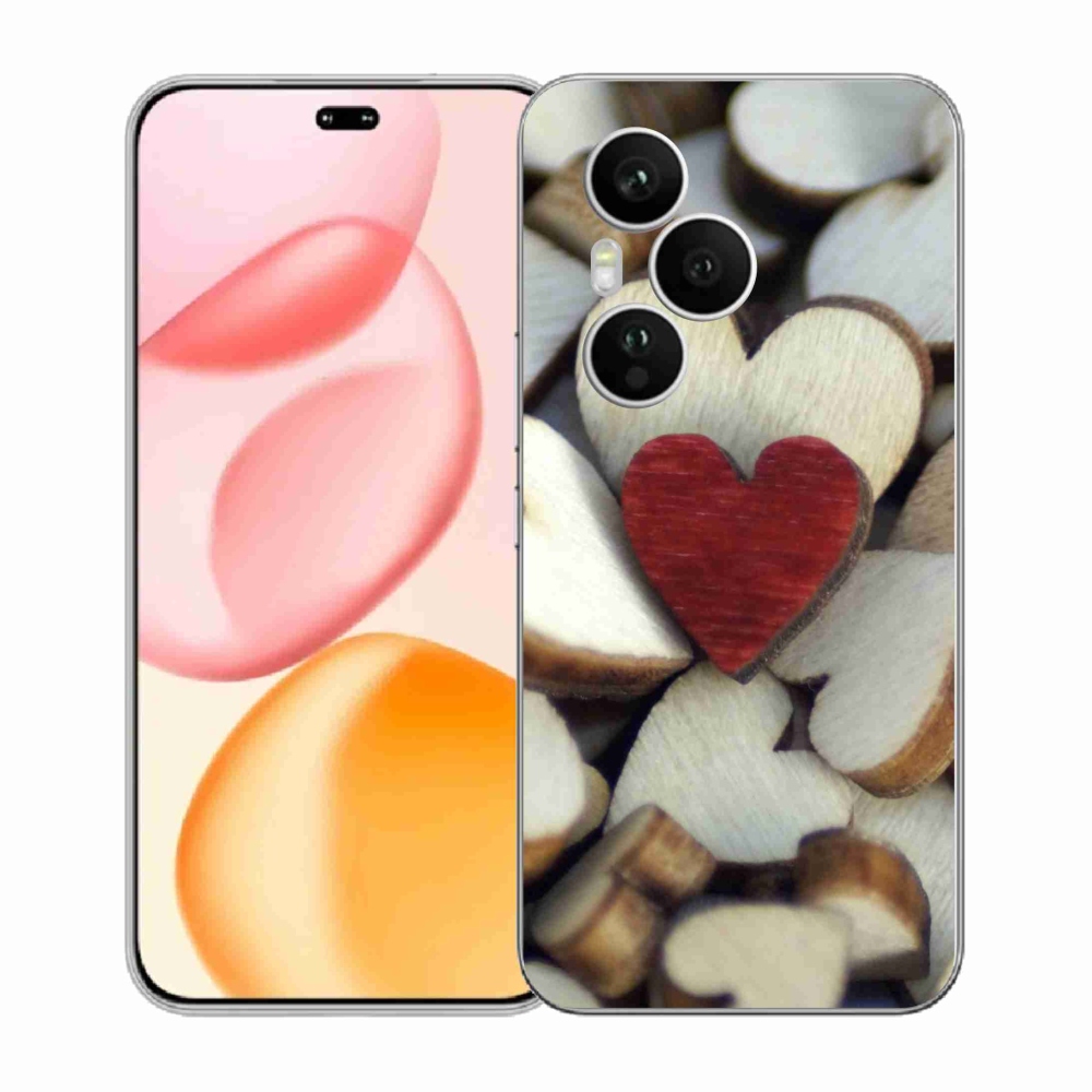 Gelový kryt mmCase na Honor 400 Pro - gravírované červené srdce 