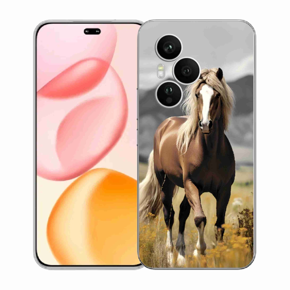 Gelový kryt mmCase na Honor 400 Pro - hnědý kůň 1