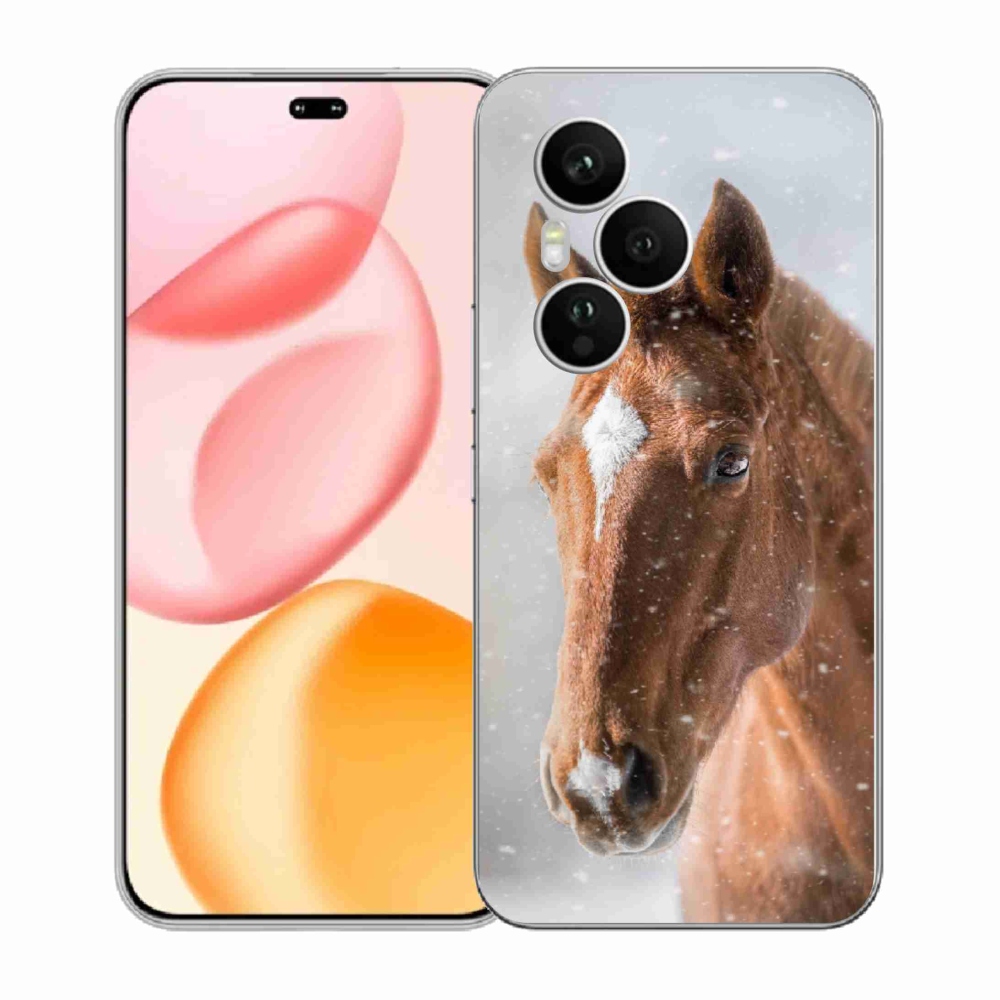 Gelový kryt mmCase na Honor 400 Pro - hnědý kůň 2