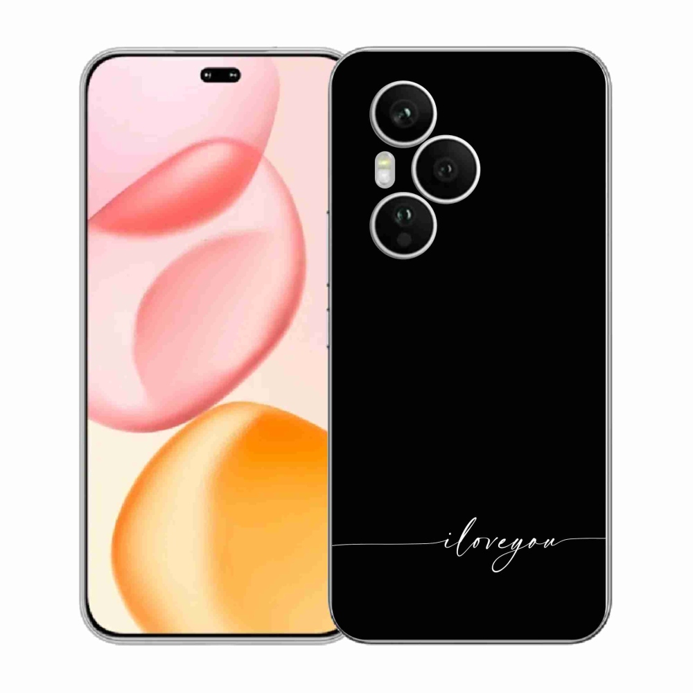 Gelový kryt mmCase na Honor 400 Pro - I love you černé pozadí