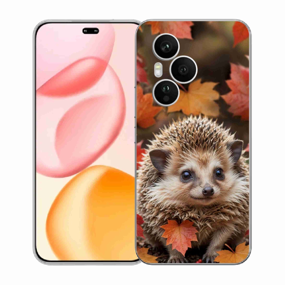 Gelový kryt mmCase na Honor 400 Pro - ježek v listí