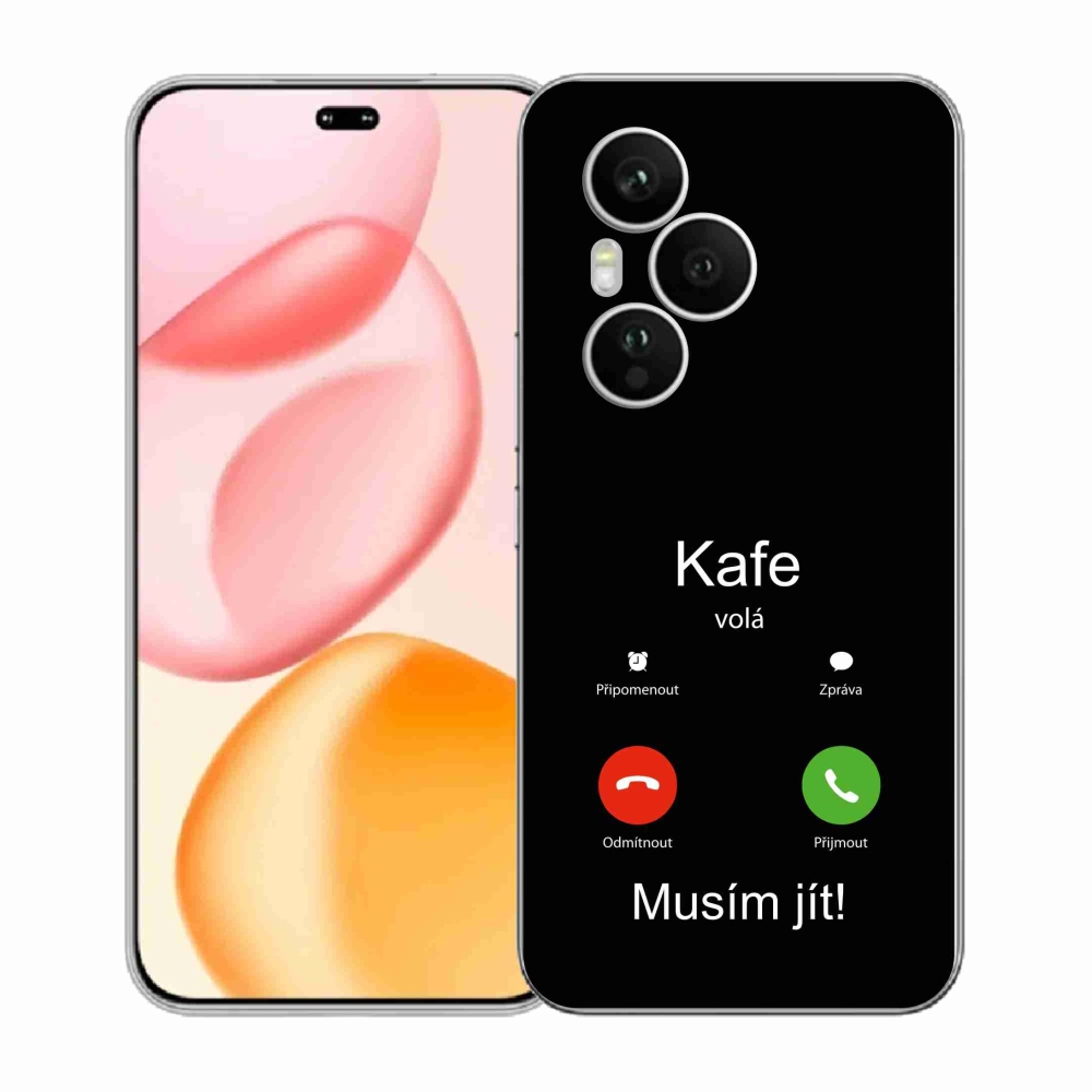 Gelový kryt mmCase na Honor 400 Pro - kafe volá černé pozadí
