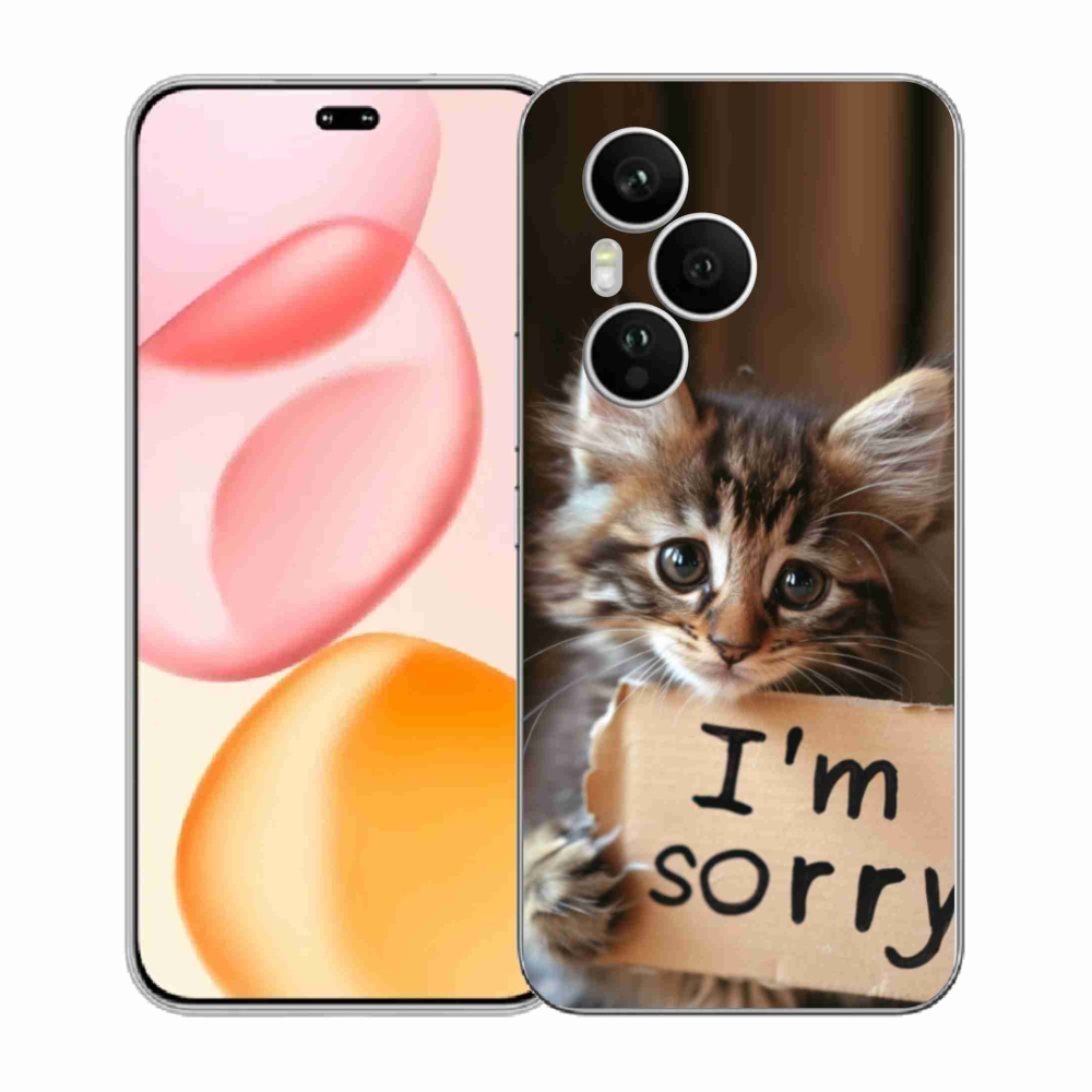 Gelový kryt mmCase na Honor 400 Pro - kočíčí omluva