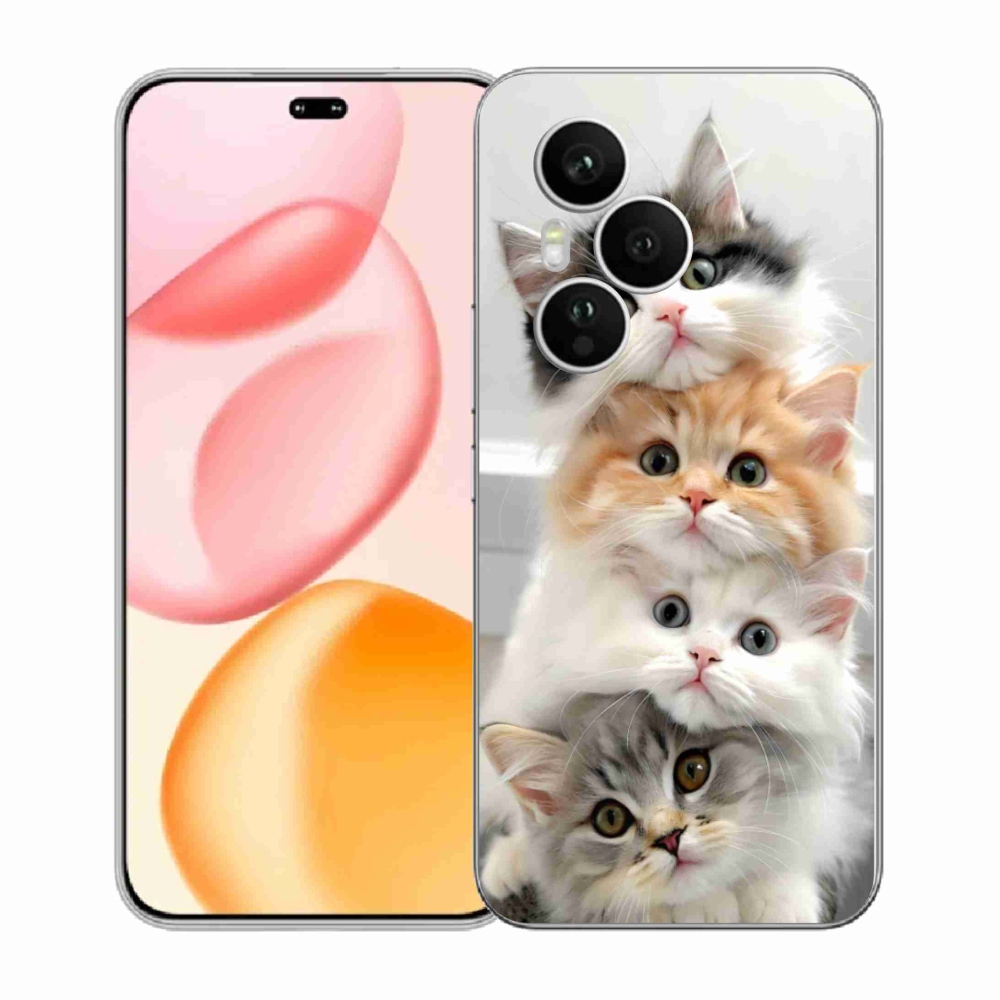 Gelový kryt mmCase na Honor 400 Pro - kočičí parta