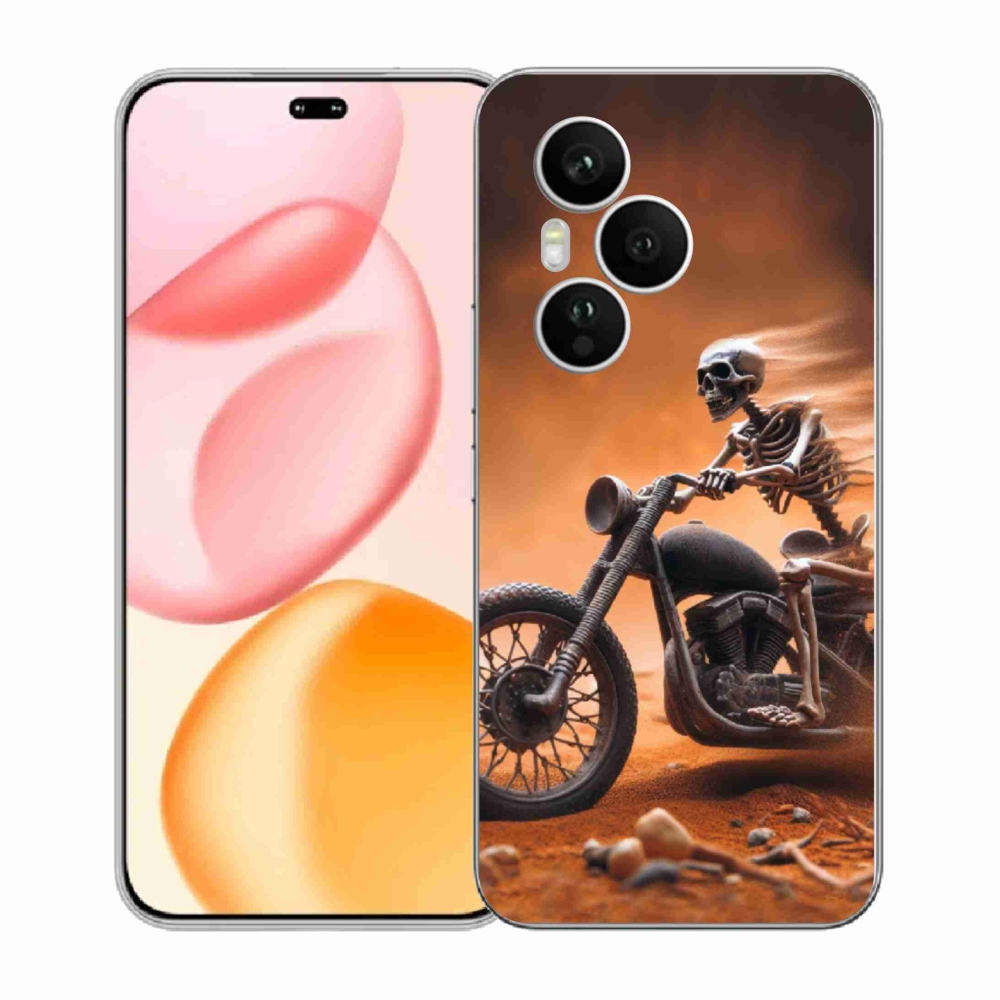 Gelový kryt mmCase na Honor 400 Pro - kostra na motorce