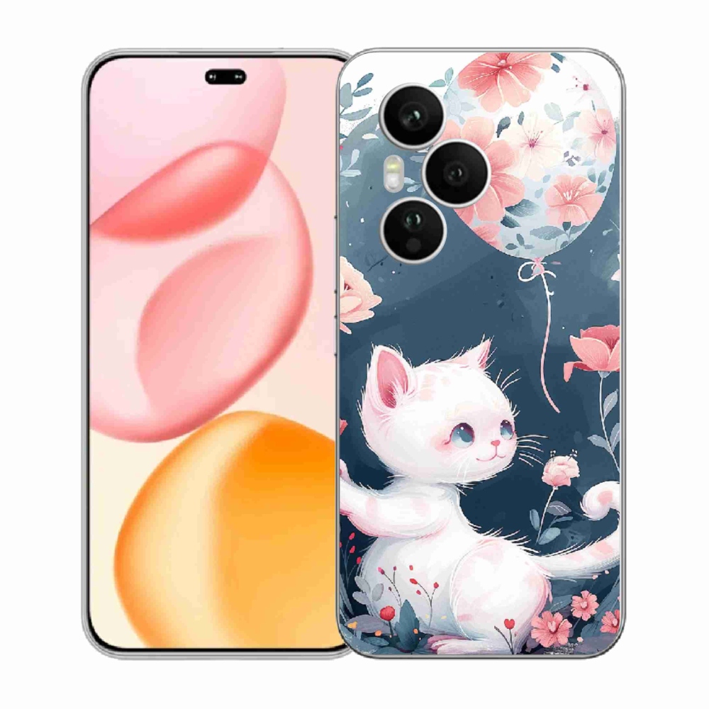 Gelový kryt mmCase na Honor 400 Pro - kotě s balónkem