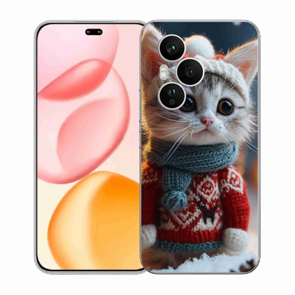Gelový kryt mmCase na Honor 400 Pro - kotě ve svetru