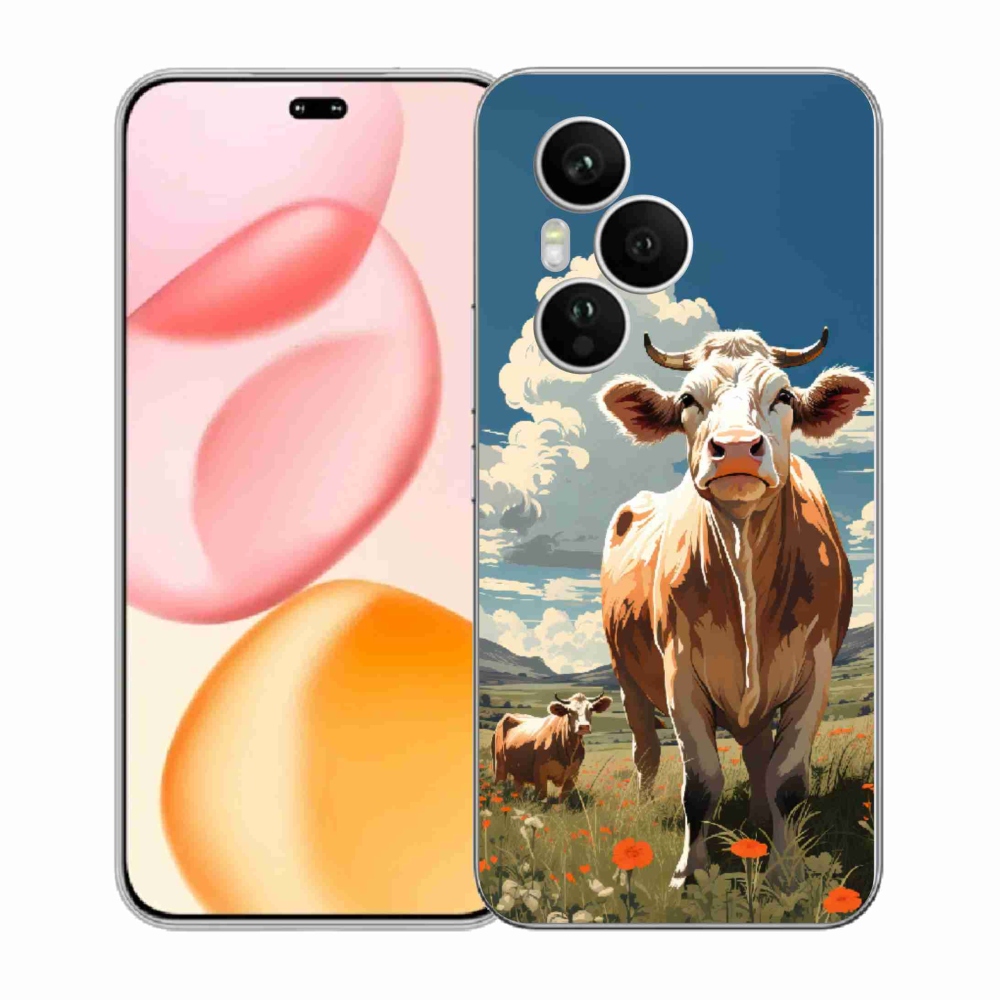 Gelový kryt mmCase na Honor 400 Pro - krávy na louce