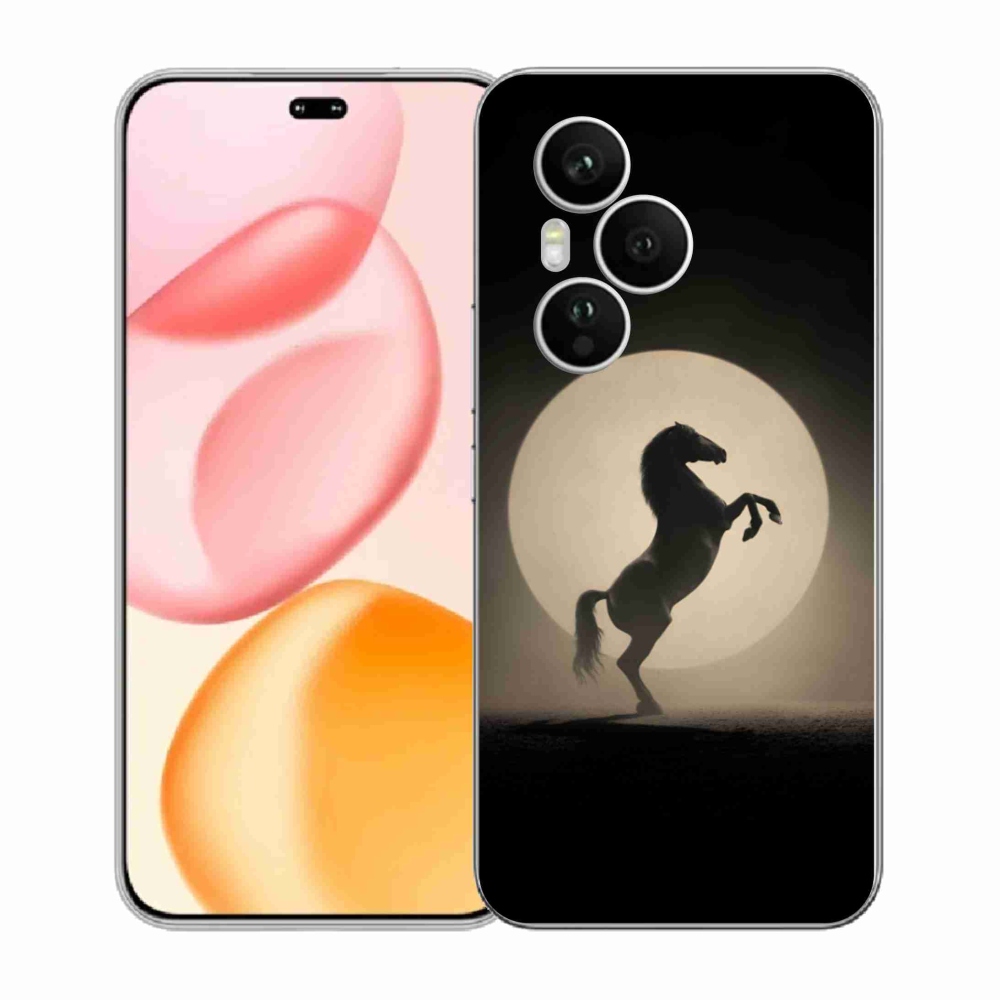 Gelový kryt mmCase na Honor 400 Pro - kůň v siluetě