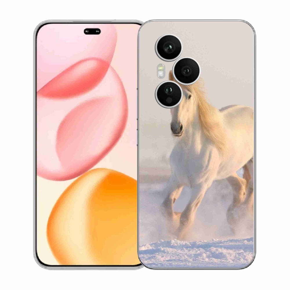 Gelový kryt mmCase na Honor 400 Pro - kůň ve sněhu