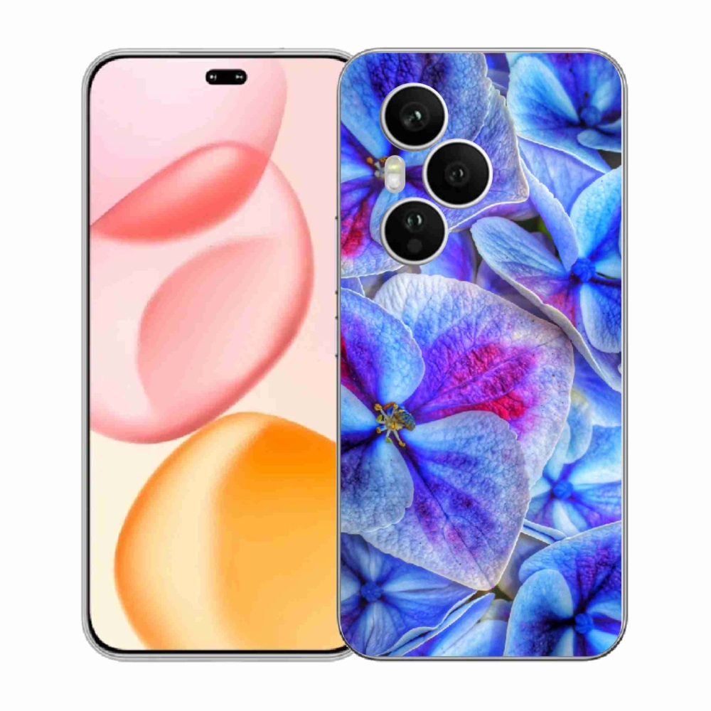 Gelový kryt mmCase na Honor 400 Pro - modré květy 1