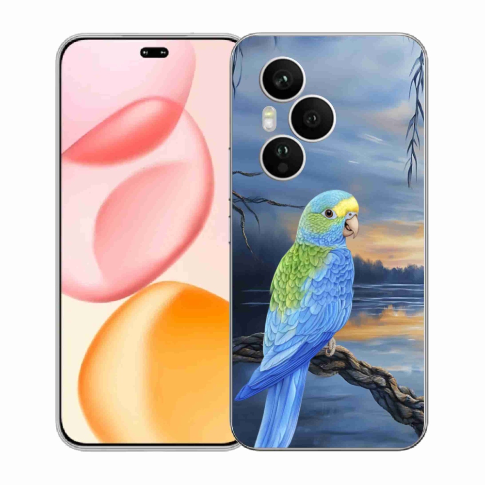 Gelový kryt mmCase na Honor 400 Pro - modrý papoušek