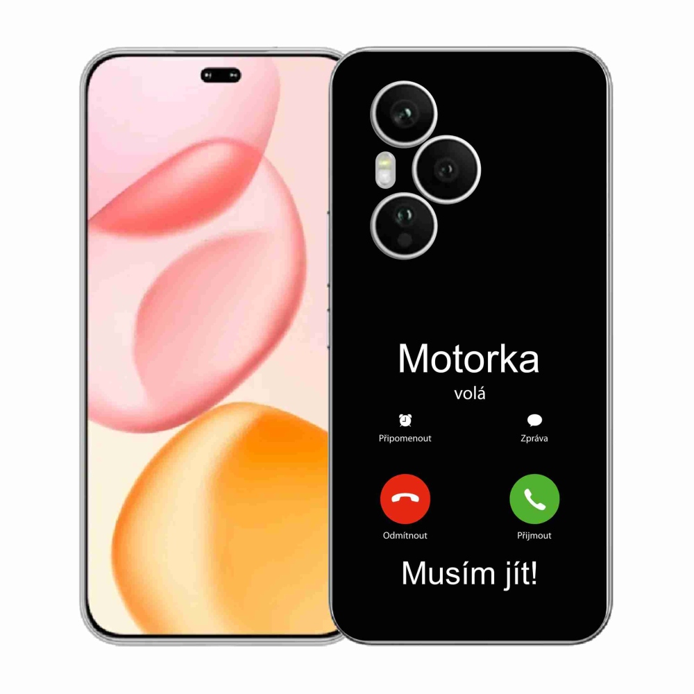 Gelový kryt mmCase na Honor 400 Pro - motorka volá černé pozadí