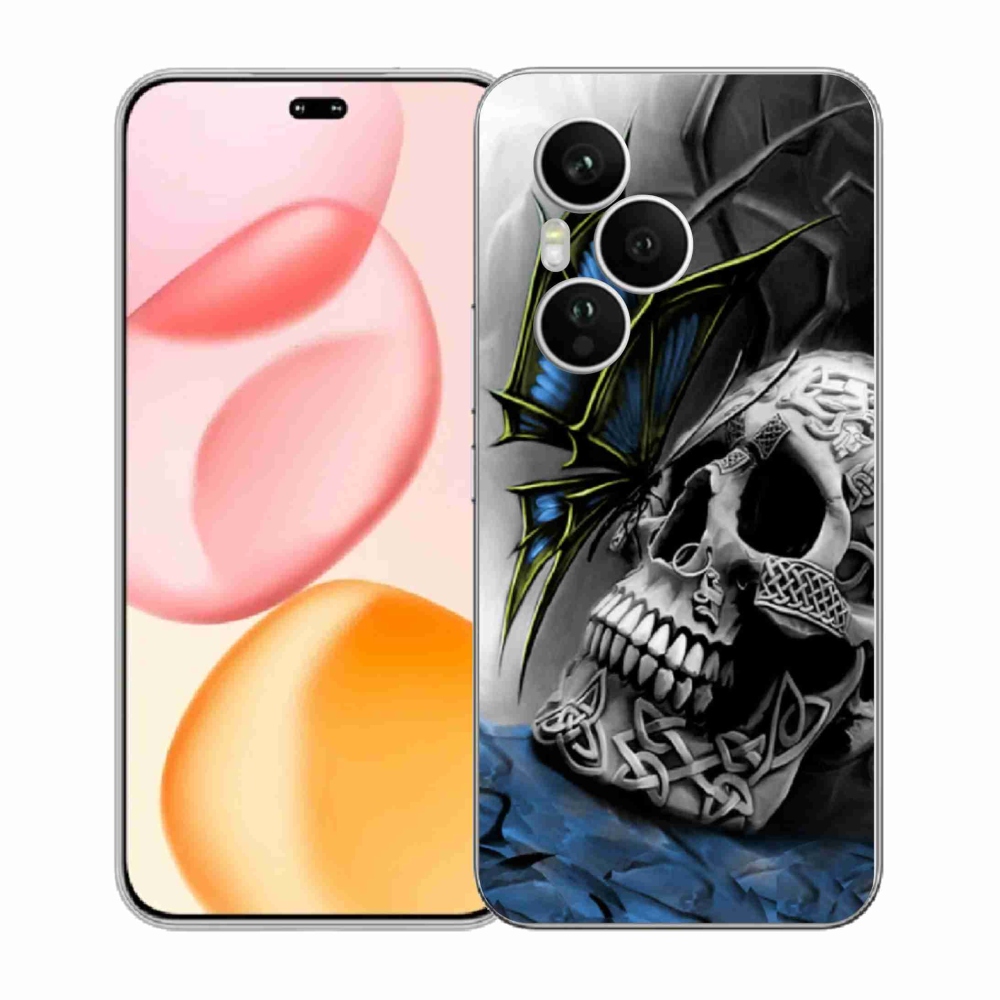 Gelový kryt mmCase na Honor 400 Pro - motýl a lebka