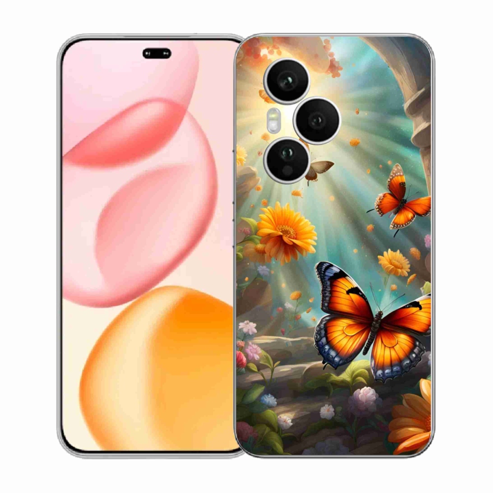 Gelový kryt mmCase na Honor 400 Pro - motýlí zahrada 2