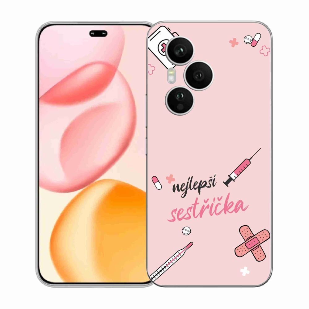 Gelový kryt mmCase na Honor 400 Pro - nejlepší sestřička růžové pozadí