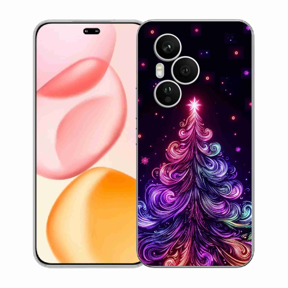 Gelový kryt mmCase na Honor 400 Pro - neonový vánoční stromek 1
