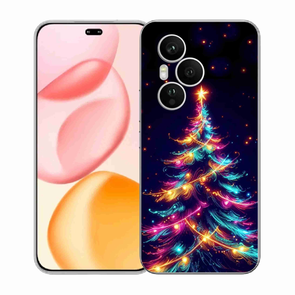 Gelový kryt mmCase na Honor 400 Pro - neonový vánoční stromek