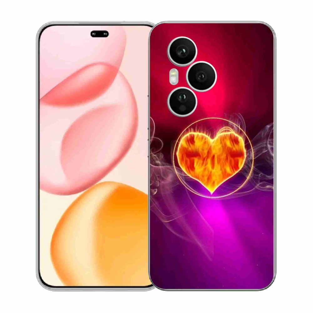 Gelový kryt mmCase na Honor 400 Pro - ohnivé srdce