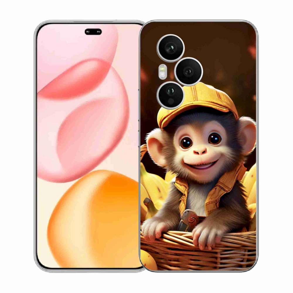 Gelový kryt mmCase na Honor 400 Pro - opice v košíku