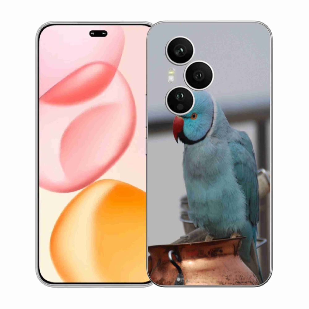 Gelový kryt mmCase na Honor 400 Pro - papoušek alexandr modrý
