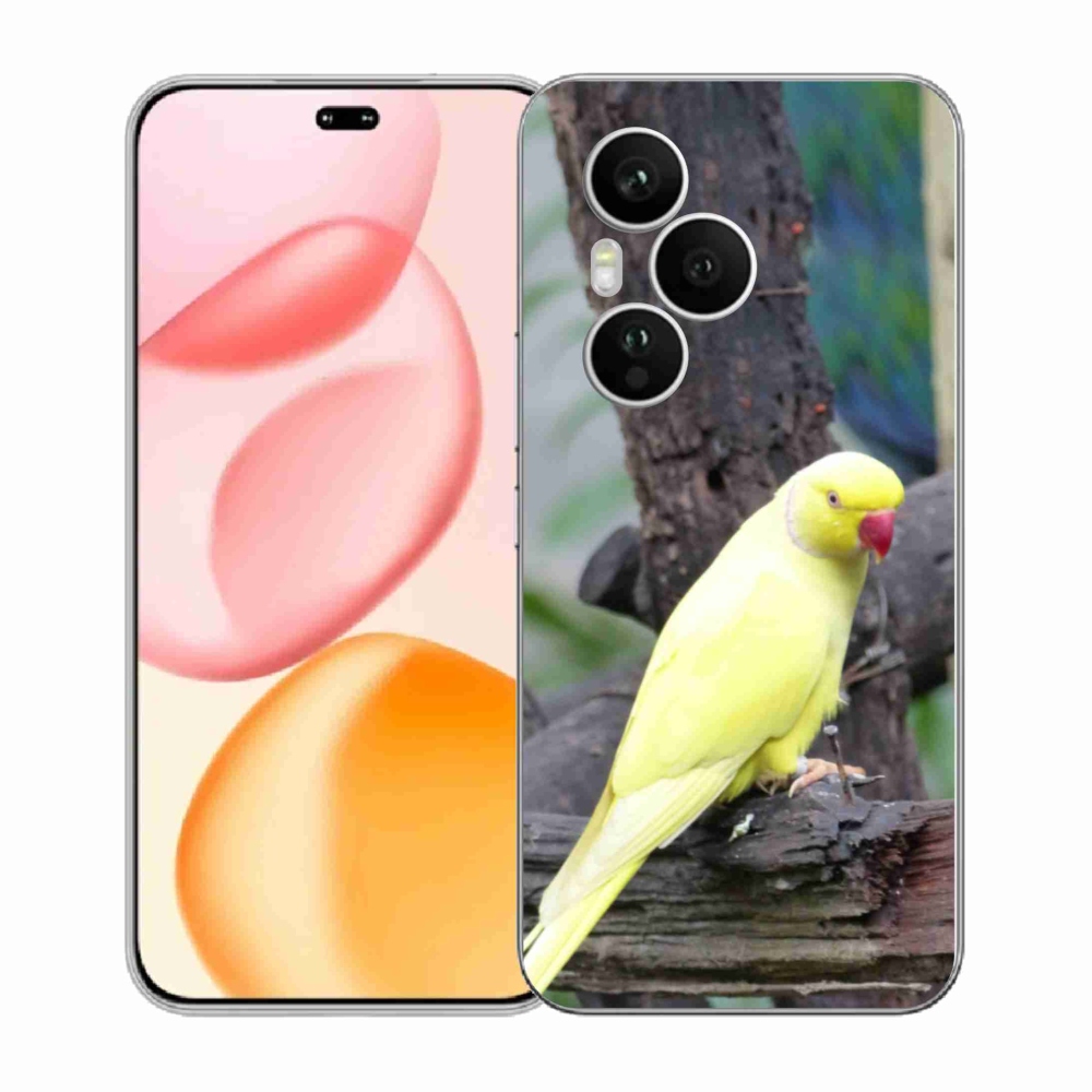 Gelový kryt mmCase na Honor 400 Pro - papoušek alexandr žlutý
