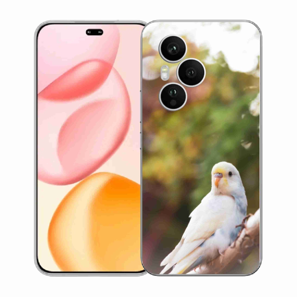 Gelový kryt mmCase na Honor 400 Pro - papoušek andulka bílá