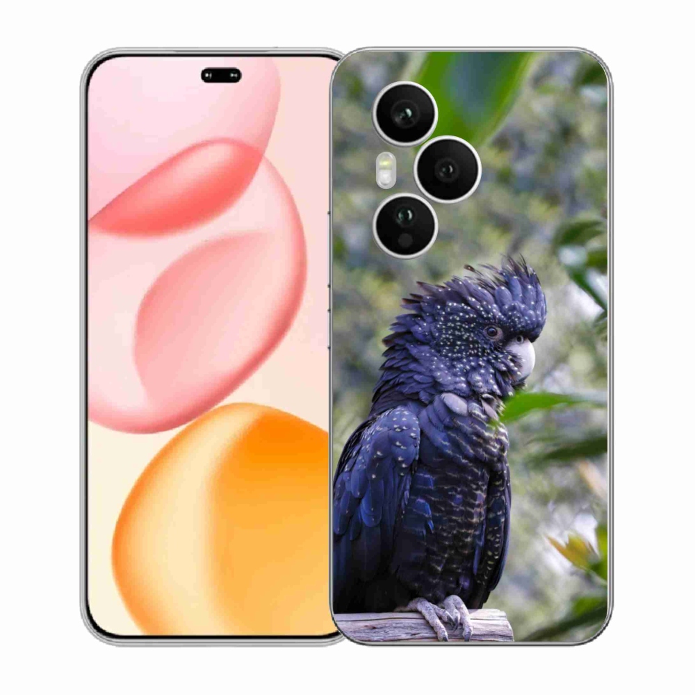 Gelový kryt mmCase na Honor 400 Pro - papoušek kakadu černý