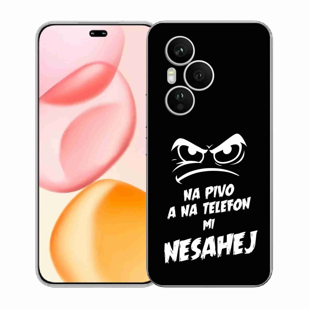Gelový kryt mmCase na Honor 400 Pro - pivní motiv 2 černé pozadí