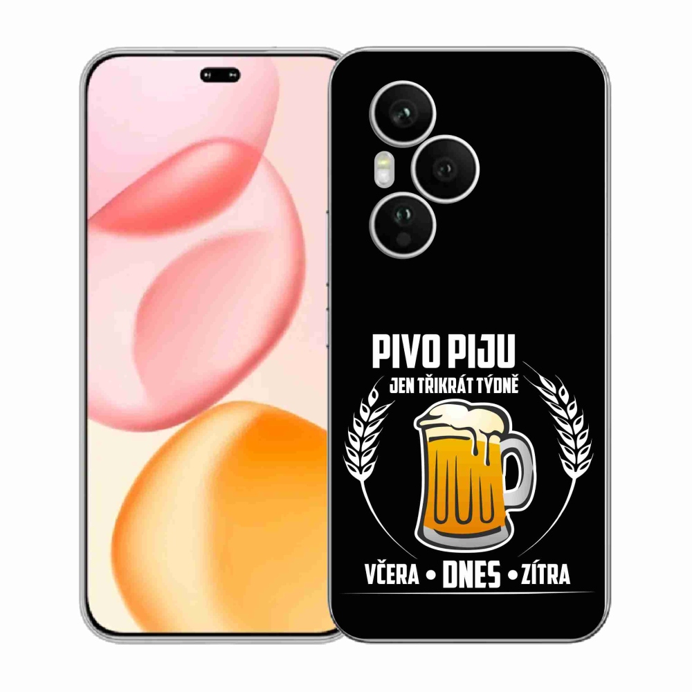Gelový kryt mmCase na Honor 400 Pro - pivní motiv černé pozadí