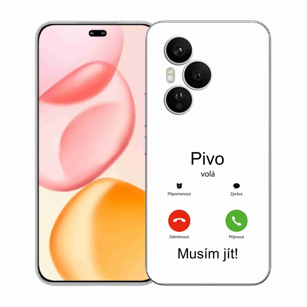 Gelový kryt mmCase na Honor 400 Pro - pivo volá bílé pozadí