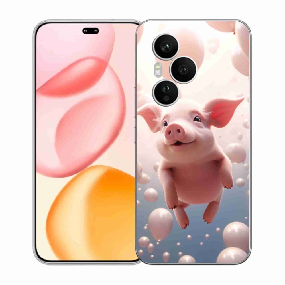 Gelový kryt mmCase na Honor 400 Pro - prasátko s balónky