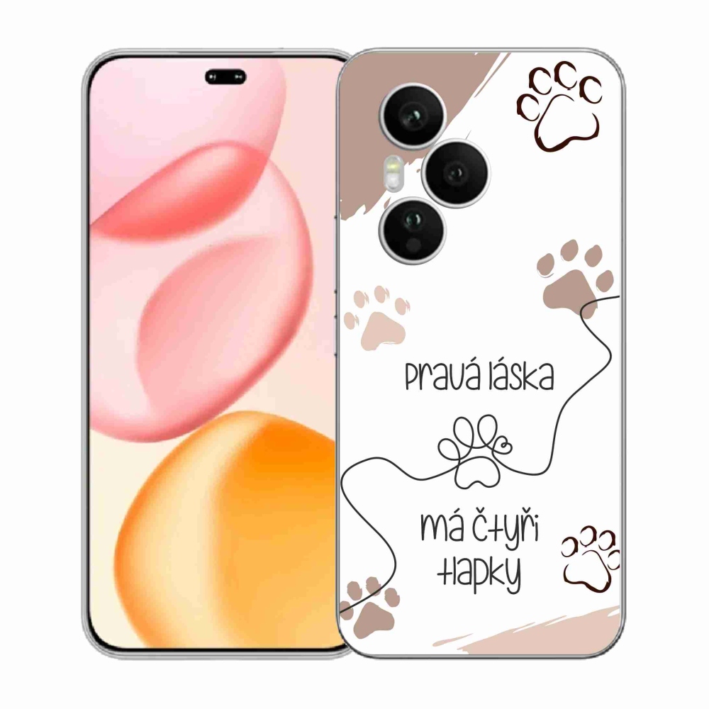Gelový kryt mmCase na Honor 400 Pro - psí motiv 1 bílé pozadí