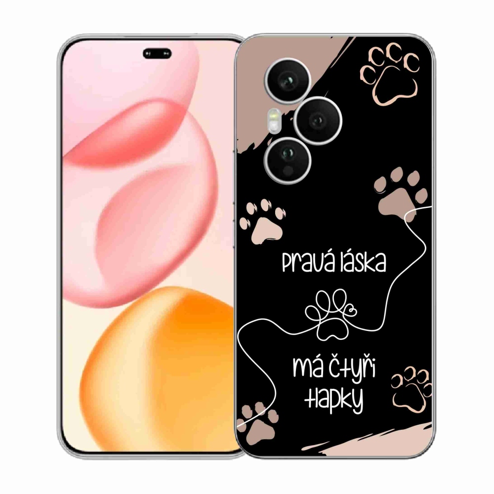 Gelový kryt mmCase na Honor 400 Pro - psí motiv 1 černé pozadí