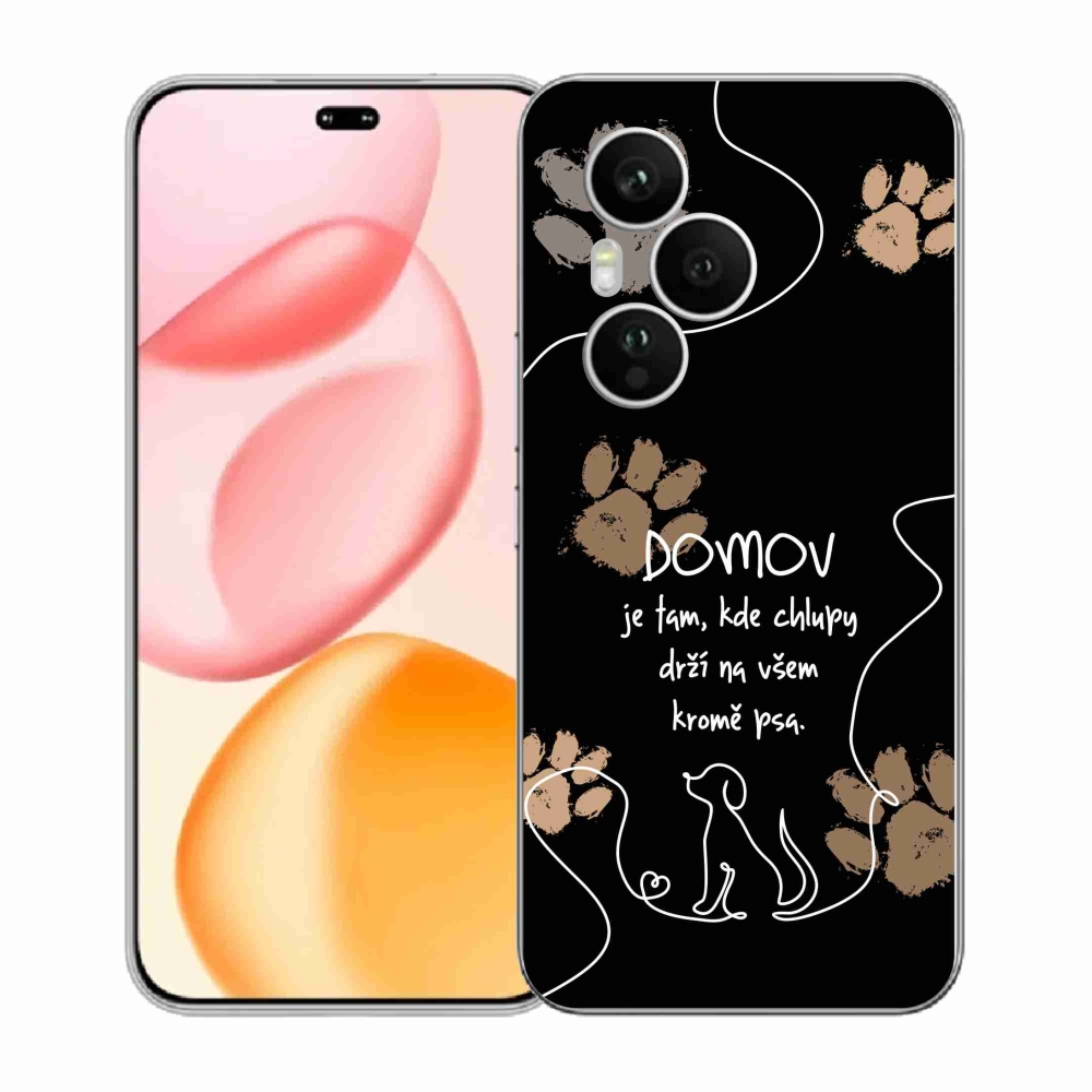 Gelový kryt mmCase na Honor 400 Pro - psí motiv černé pozadí