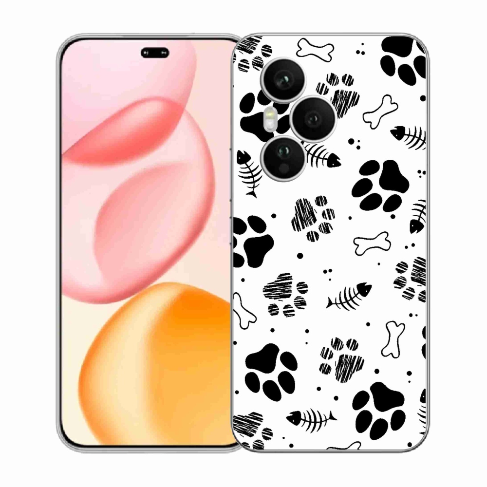 Gelový kryt mmCase na Honor 400 Pro - psí tlapky 1