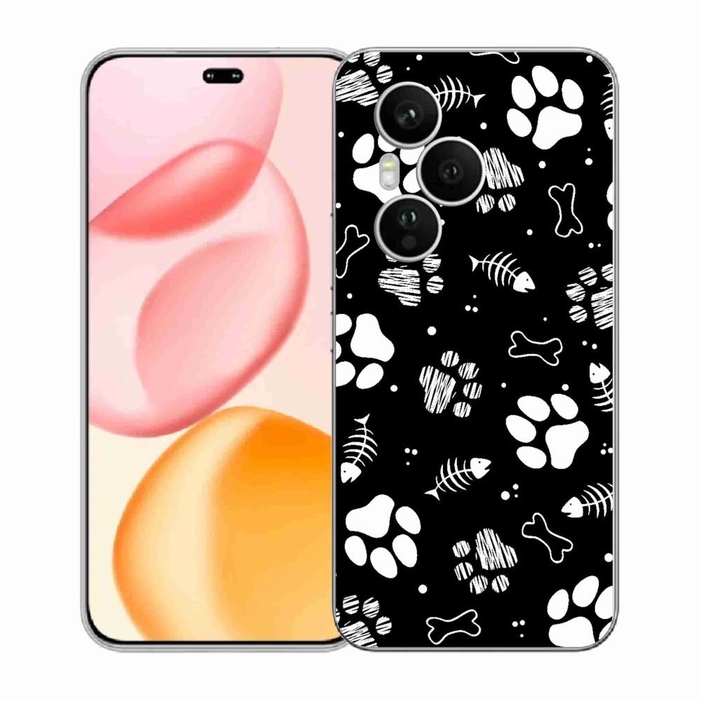 Gelový kryt mmCase na Honor 400 Pro - psí tlapky