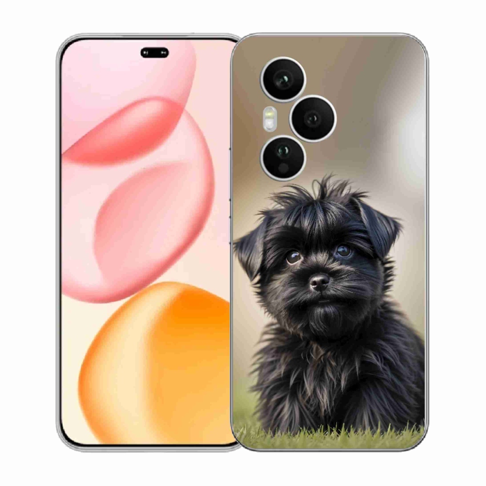 Gelový kryt mmCase na Honor 400 Pro - roztomilý černý pejsek