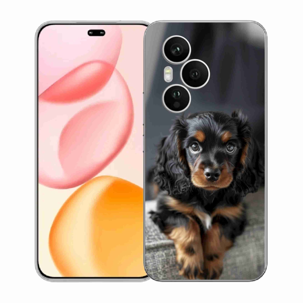 Gelový kryt mmCase na Honor 400 Pro - roztomilý dlouhosrstý jezevčík