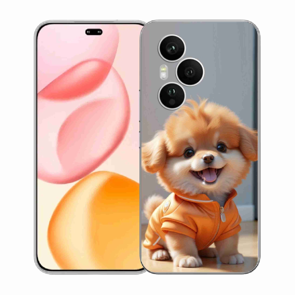 Gelový kryt mmCase na Honor 400 Pro - roztomilý pomeranian v mikině