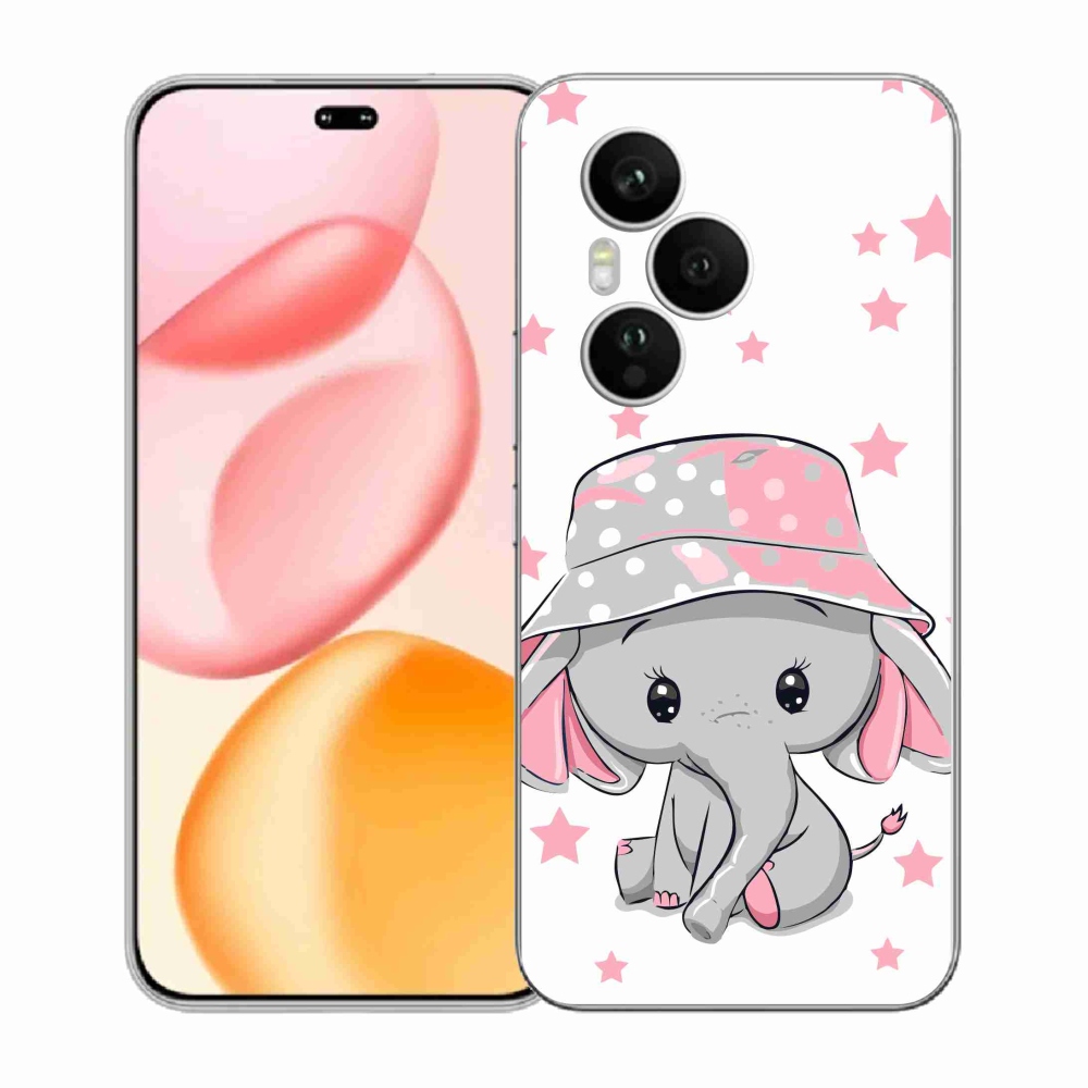 Gelový kryt mmCase na Honor 400 Pro - růžový slon