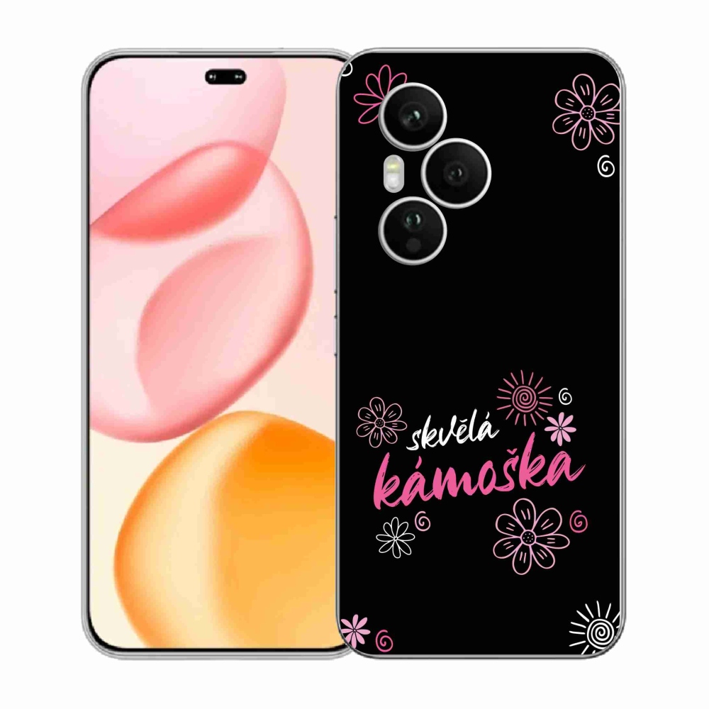 Gelový kryt mmCase na Honor 400 Pro - skvělá kámoška černé pozadí