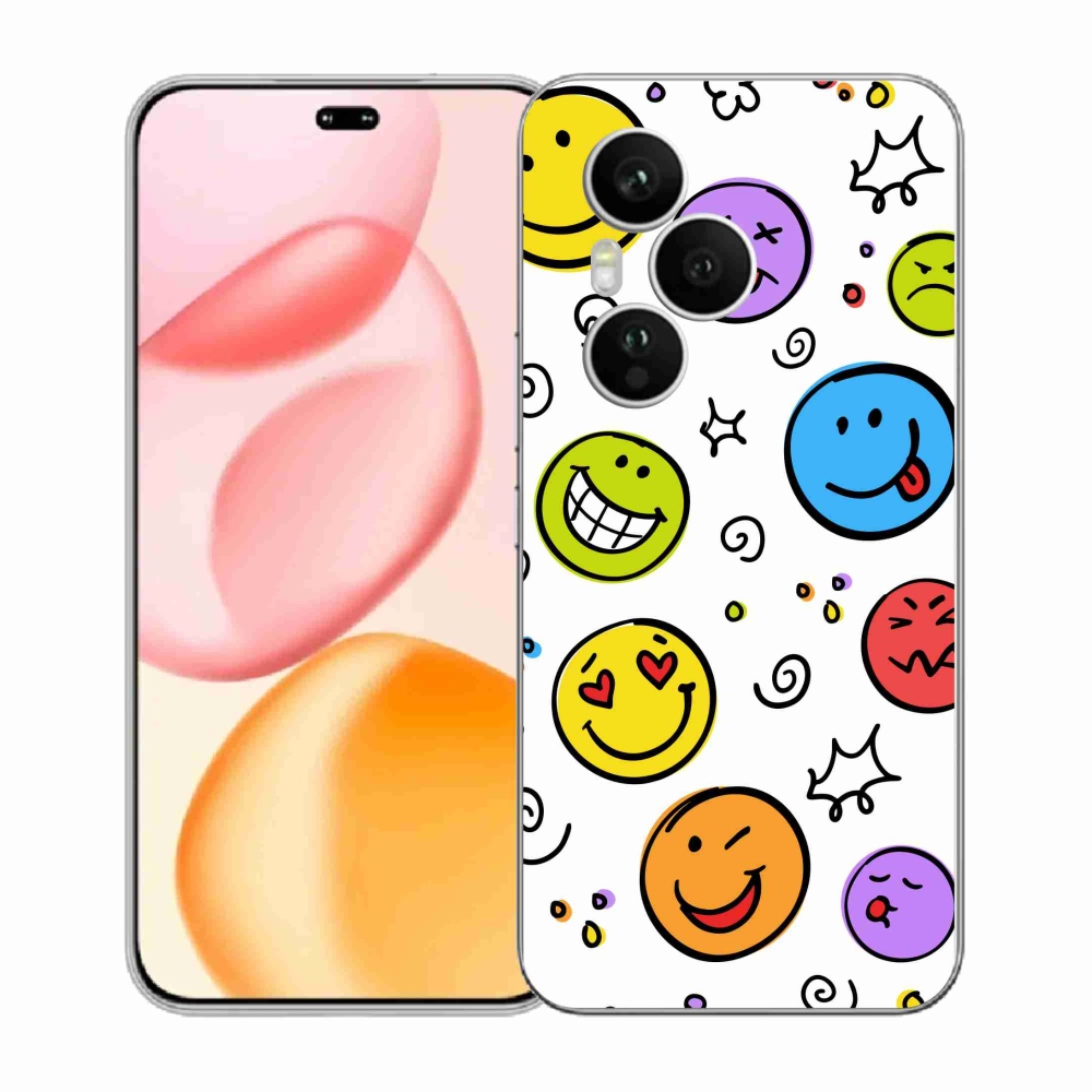Gelový kryt mmCase na Honor 400 Pro - smajlíci