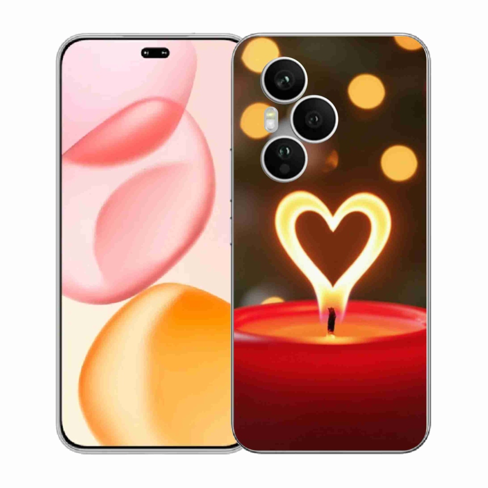 Gelový kryt mmCase na Honor 400 Pro - srdce z plamene