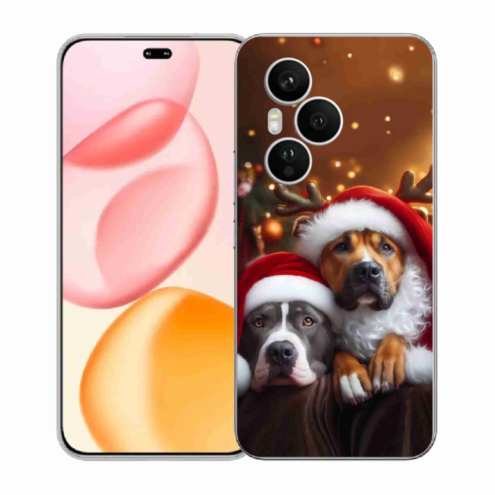 Gelový kryt mmCase na Honor 400 Pro - vánoční psi