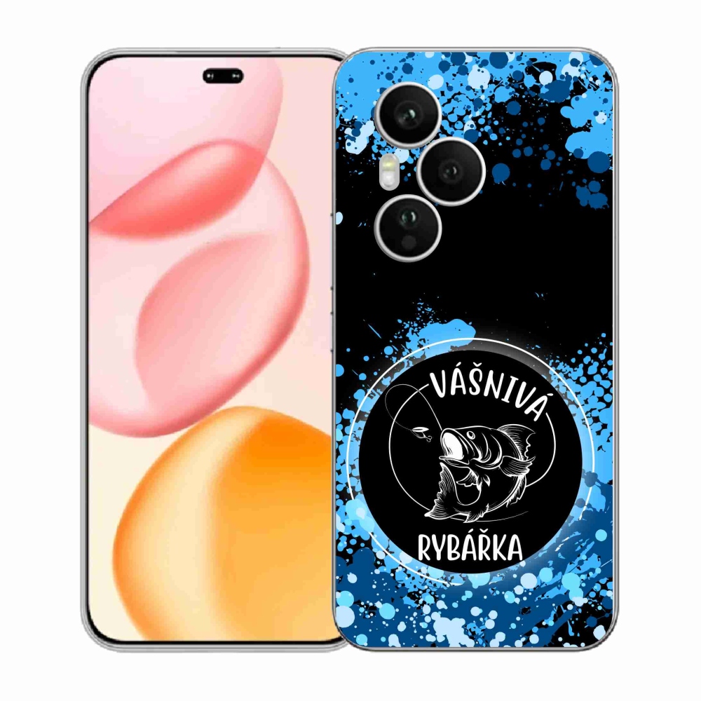 Gelový kryt mmCase na Honor 400 Pro - vášnivá rybářka černé pozadí