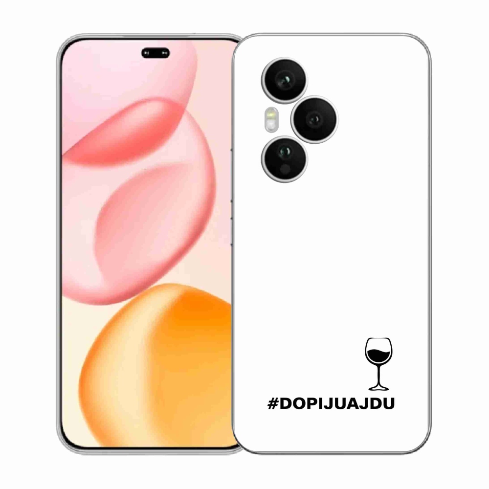 Gelový kryt mmCase na Honor 400 Pro - vinný motiv bílé pozadí